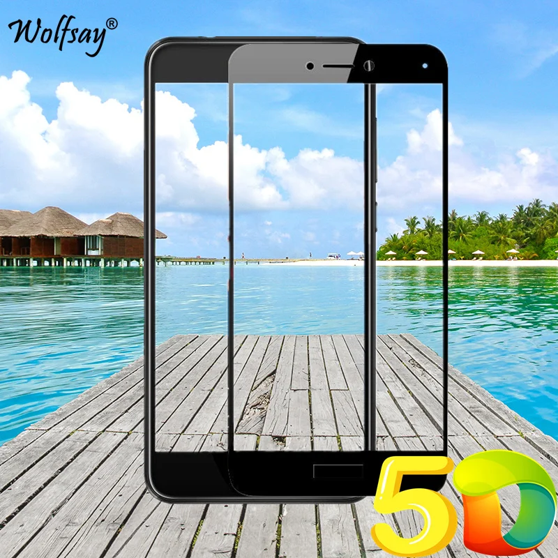Wolfsay 5D Full Glue Tempered Glass Huawei Honor 8 Lite Curved Cover Screen Protector For | Мобильные телефоны и