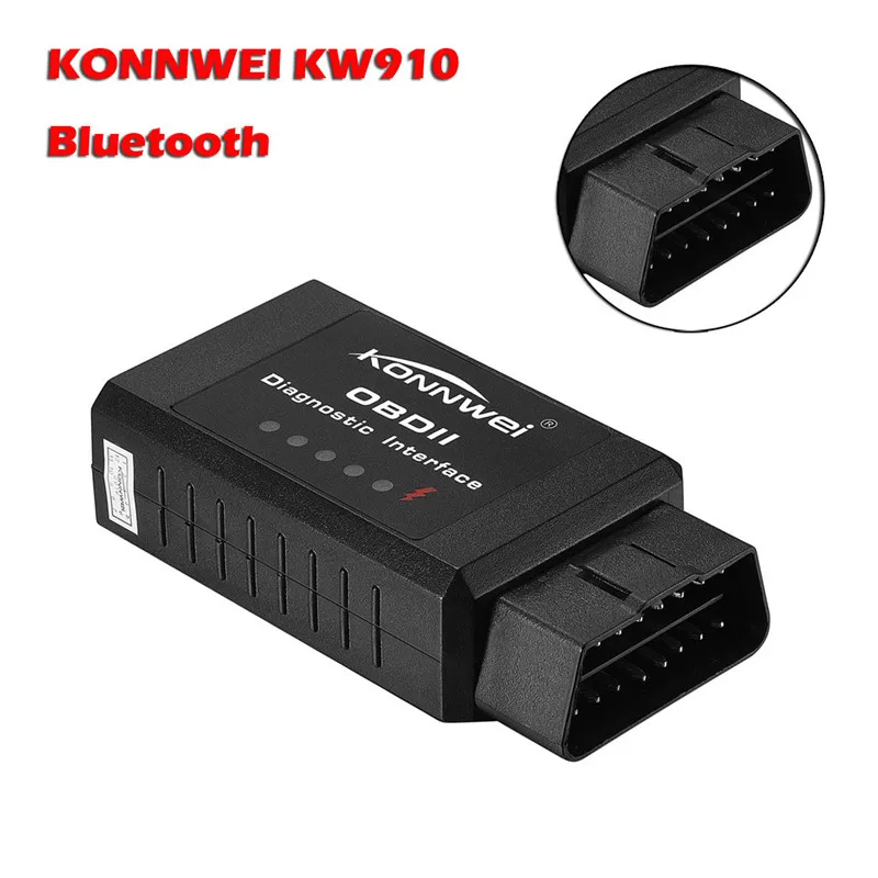 Автомобильный диагностический сканер KONNWEI KW910 ELM327 Bluetooth OBD2 OBDII автомобиля штрих