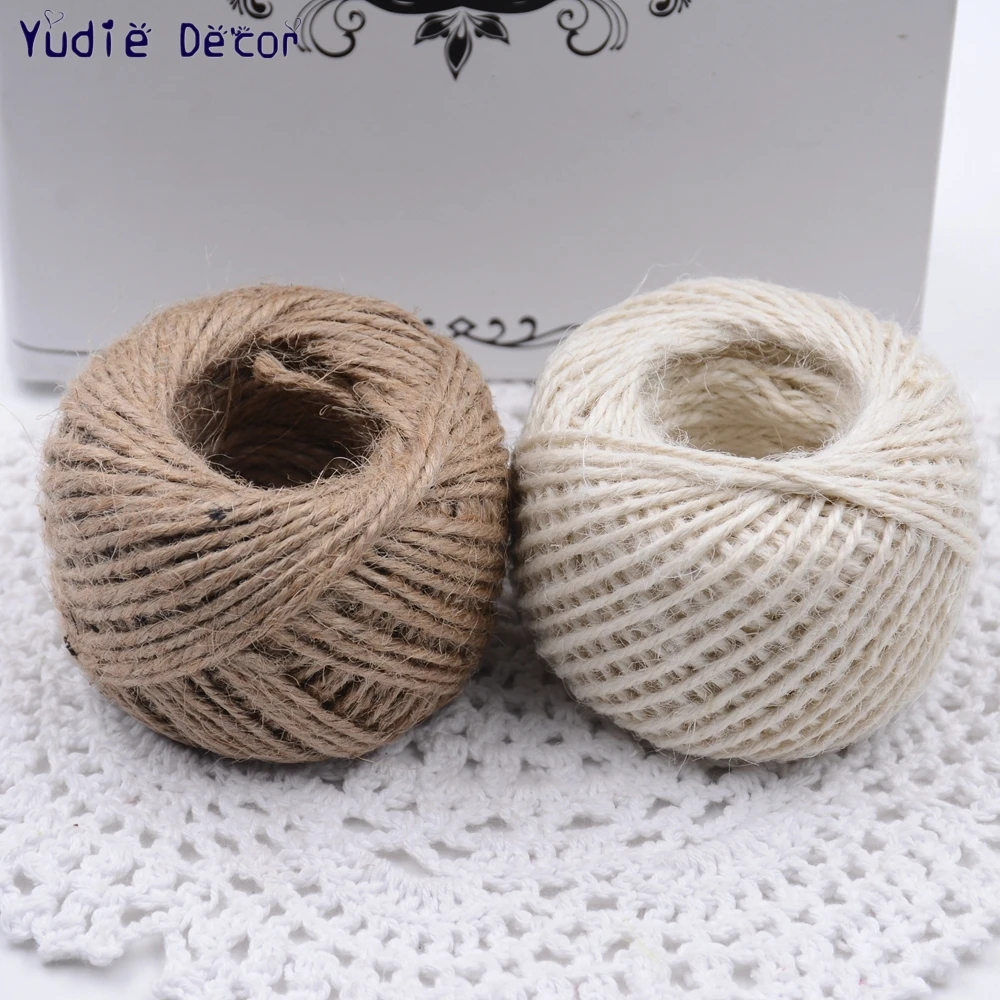 

length 5m Natural Hemp Rope Craft Twine DIY Packing Crafting Durable and Convenient to Use for Wedding Gift Wrapping Cords