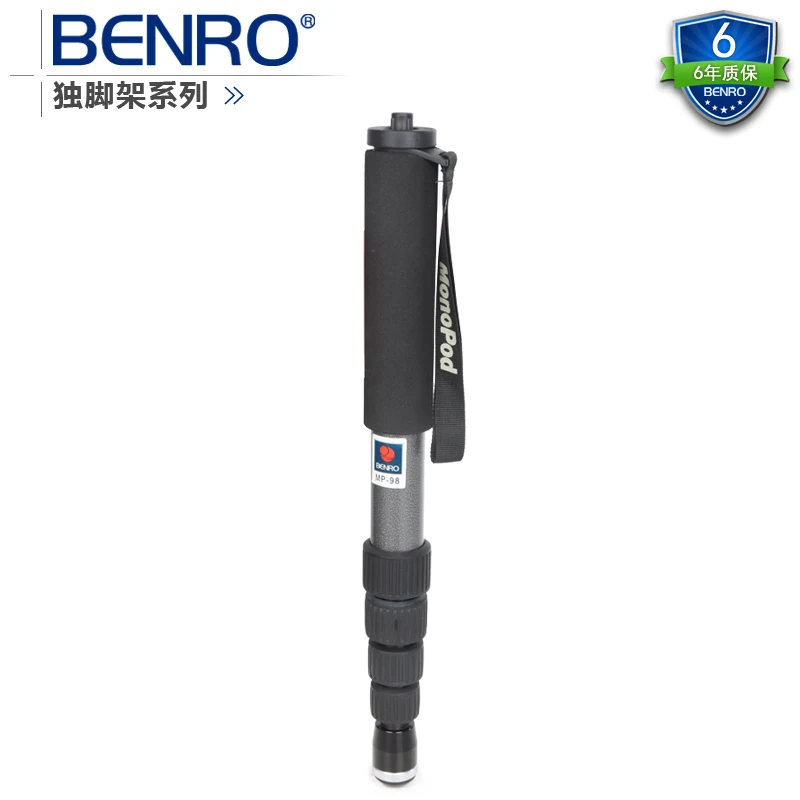 

New Benro mp-98 portable 5 horn frame belt mp98 professional aluminum alloy trigonometric monopod max load 25 kg free shipping