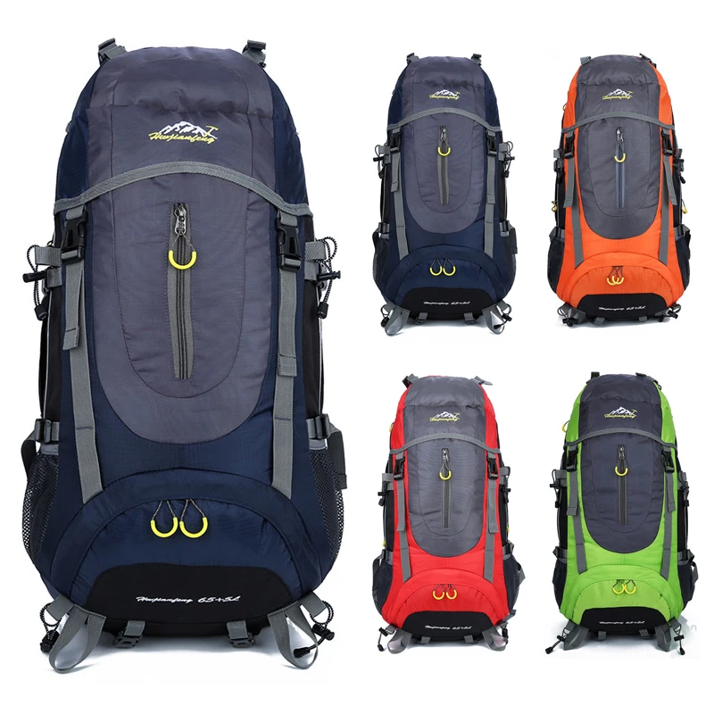 

65L Outdoor Climbing Bags Big Capacity Travel Backpack Rainproof Waterproof Sport Backpacking Bag Trekking Daypack Men Women