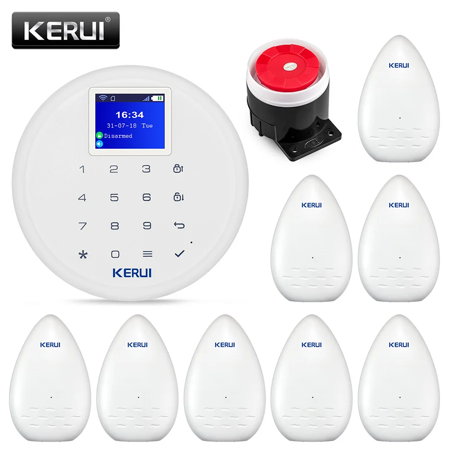 KERUI W17 беспроводная WiFi GSM сигнализация защита от утечки воды защита IOS Android приложение управление для кухни Ванная комната Туалет