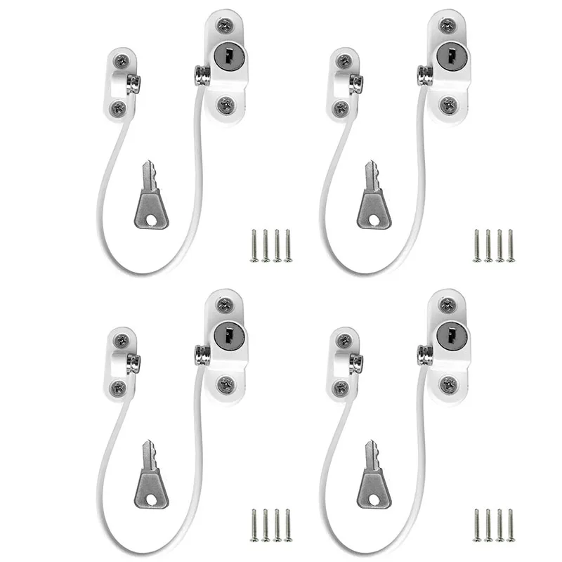 هدية خزانة حماية قفل أمان الأسرة 4 قطعة الباب الطفل واقية دولاب الحيوانات الأليفة التدقيق البلاستيك الأبيض المداخل