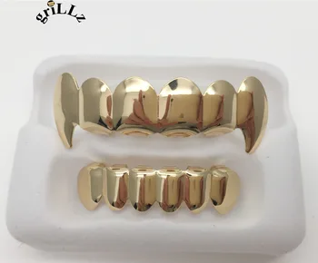 

GRILLZ BRAND CUSTOM FIT HIPHOP TEETH GRILLZ TOP & BOTTOM GRILL SET