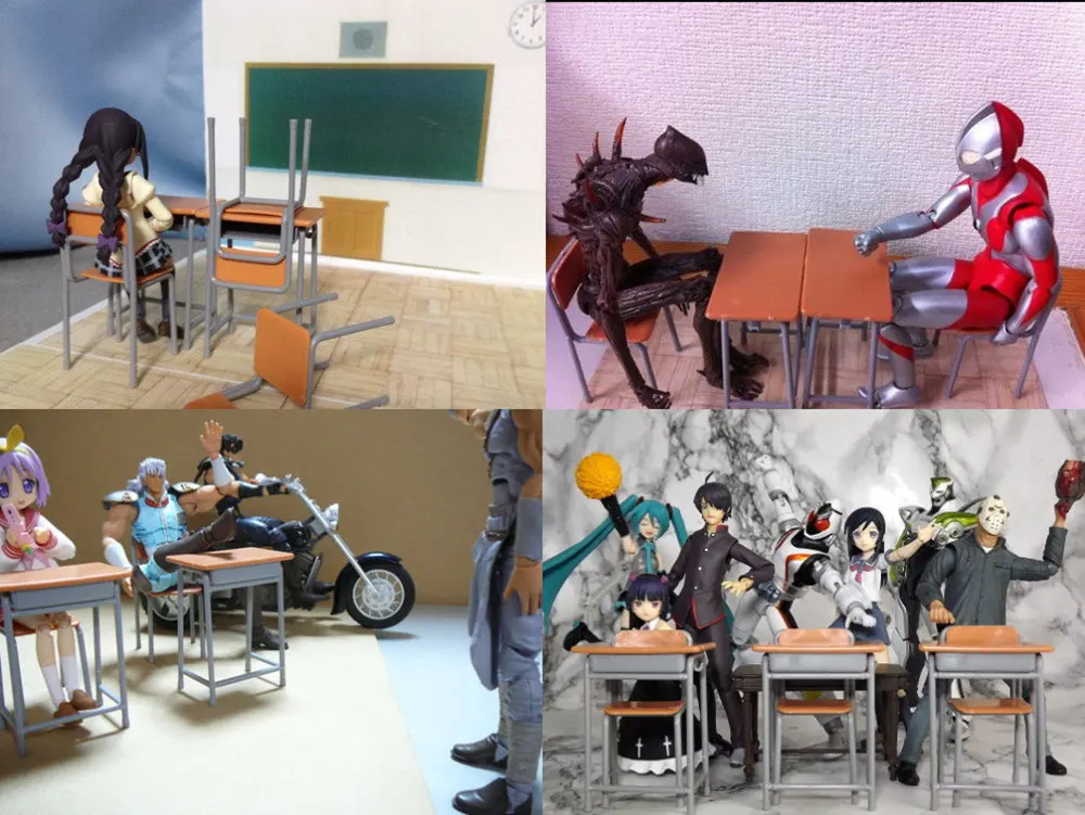 Figma набор школьных стульев Yamaguchi сцены для фигурки DT Slam Dunk модель N038