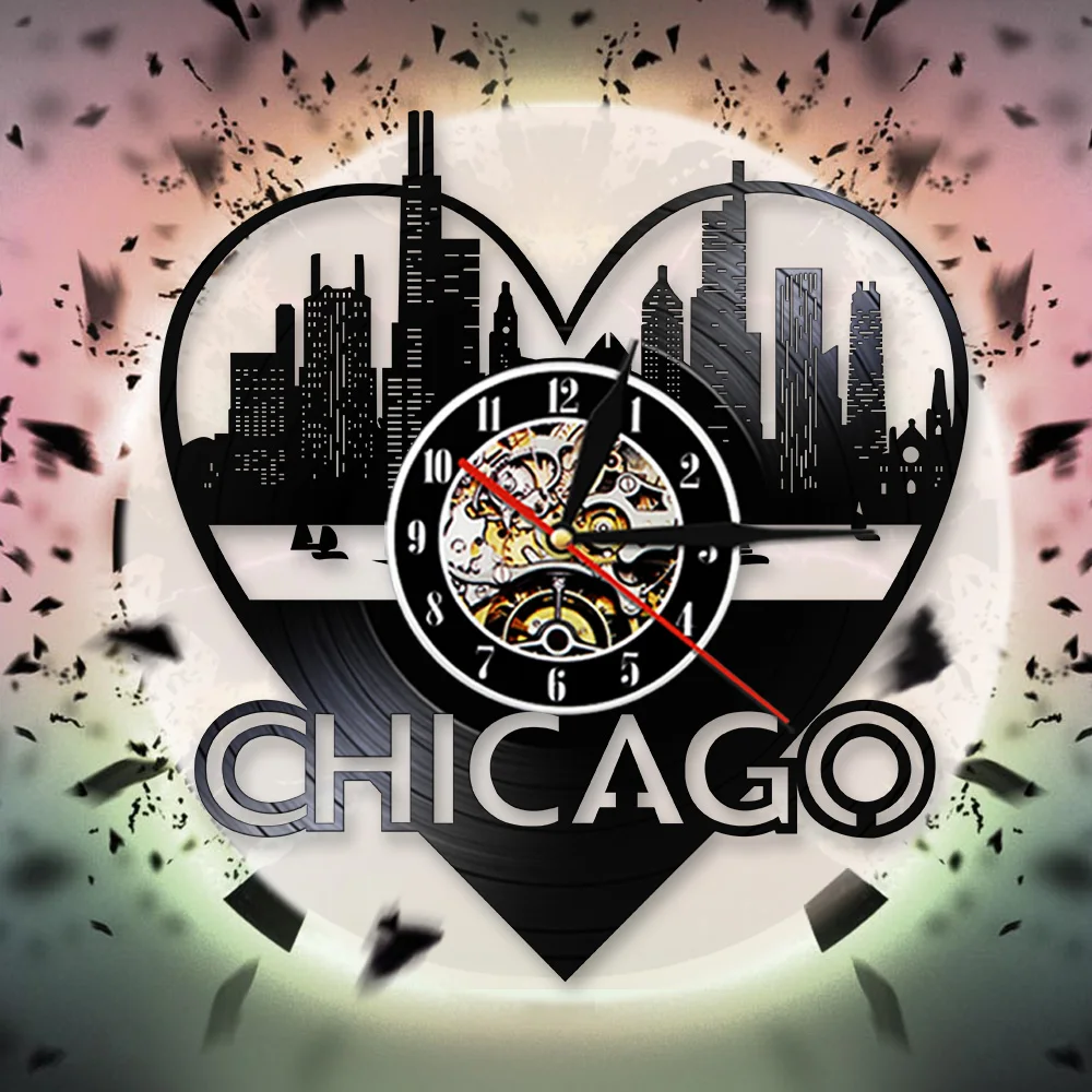 Buy The City Of USA Chicago Skyline 3D Wall Clock