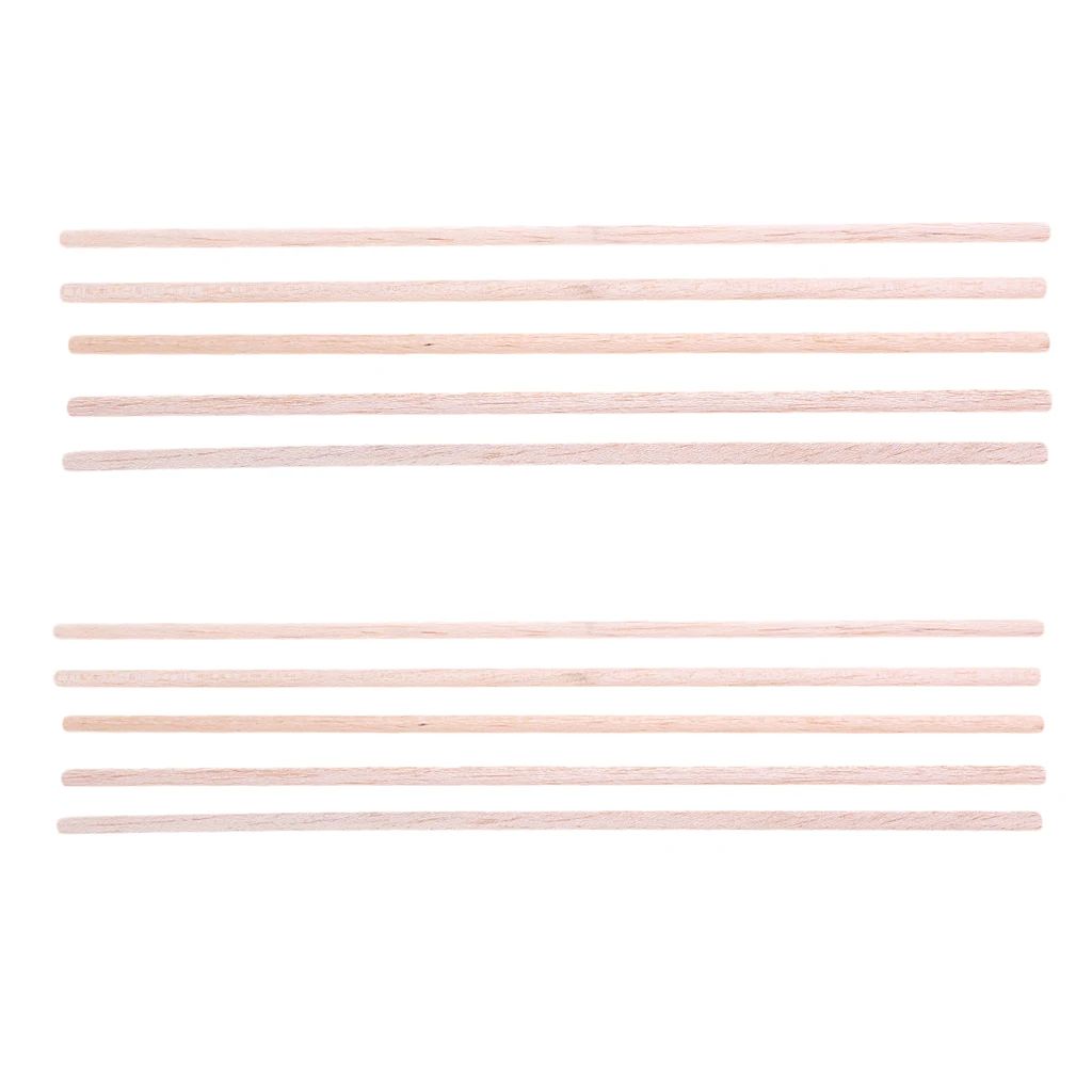 5pcs 8*250mm Craft Sticks Round Rod Balsa Wood Bar Hobby Model DIY Accessory