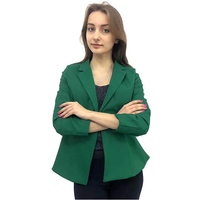 

Blazer Jackets For Women Suit Single Button Ruffled Hem 2019 Spring Fashion Ladies Work Style Long Sleeve Outerwear Female