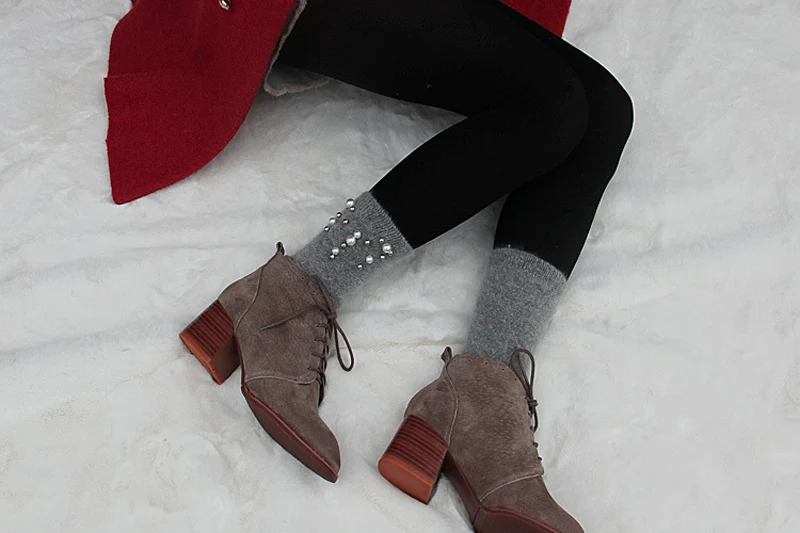 [EIOISAPRA] кроличья шерсть перламутровые блестящие теплые подарочные носки ручной работы женские яркие блестящие носки осень-зима Calcetines Mujer