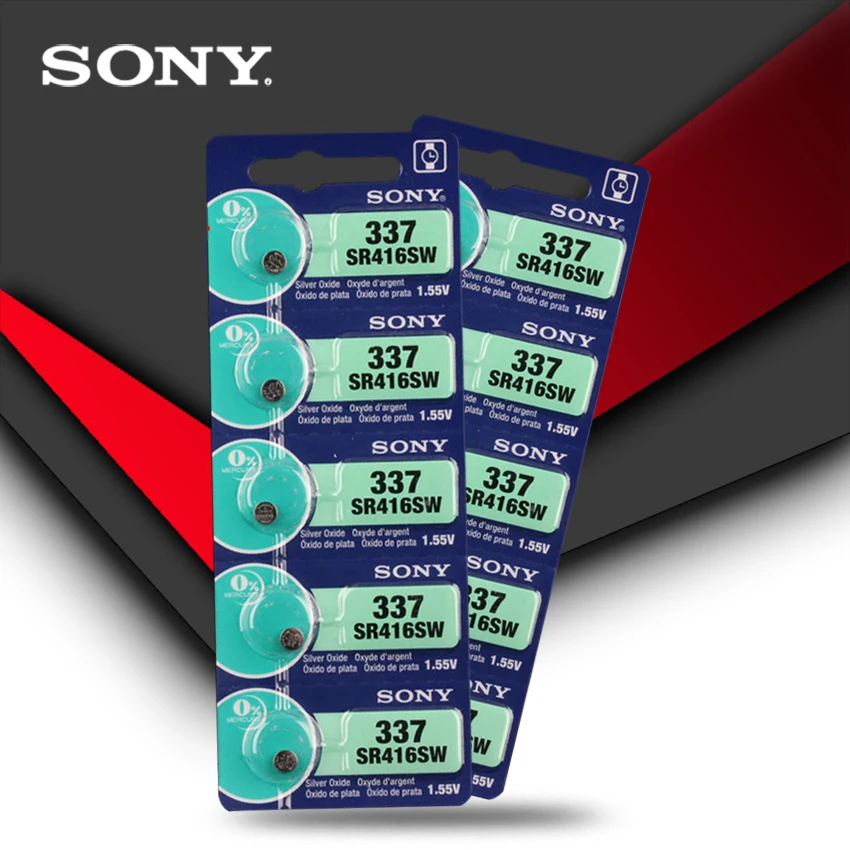 3 шт. Новинка sony 337 SR416SW 1,55 в оксид серебра часы батарея SR416SW 337 Кнопка монетница Сделано в Японии