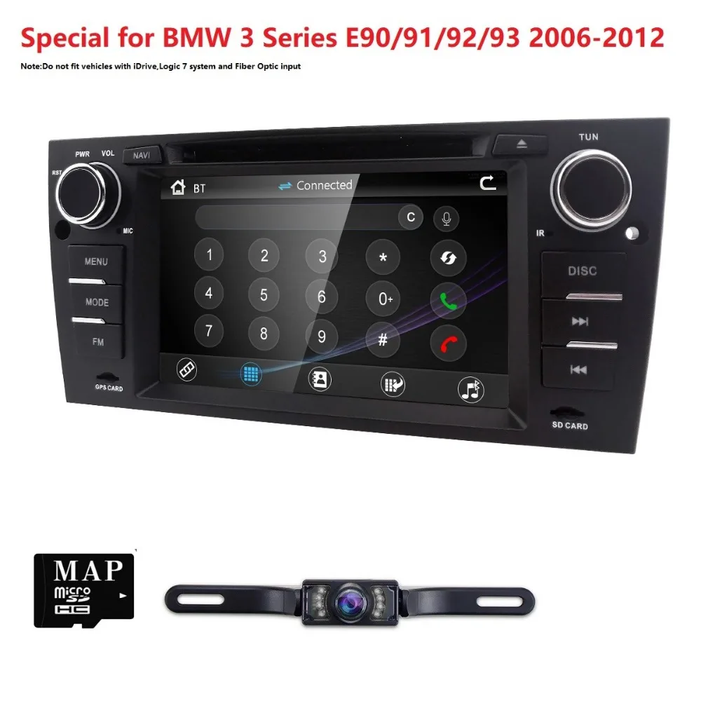 

7" Car DVD Player For BMW E90 E91 E92 E93 2006 2007 2008 2009 2010 2011 2012 2Din AutoRadio GPS navigation BT 1080P Ipod SWC RDS