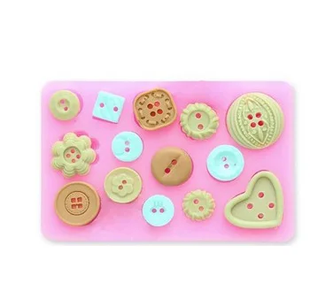 free shipping DIY Button shaped Christmas wedding decoration silicone mold fondant sugar cooking tools cake decoration F0333
