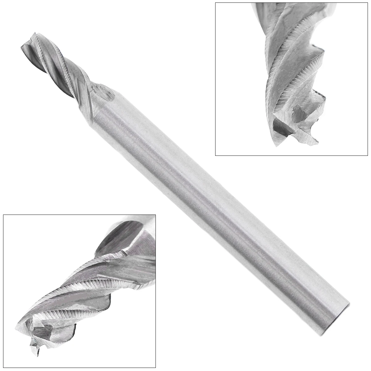 4mm 4 Flute HSS & Aluminum End Mill Cutter with Super Hard Straight Shank for CNC Mold Processing Tool Accessories Carving |