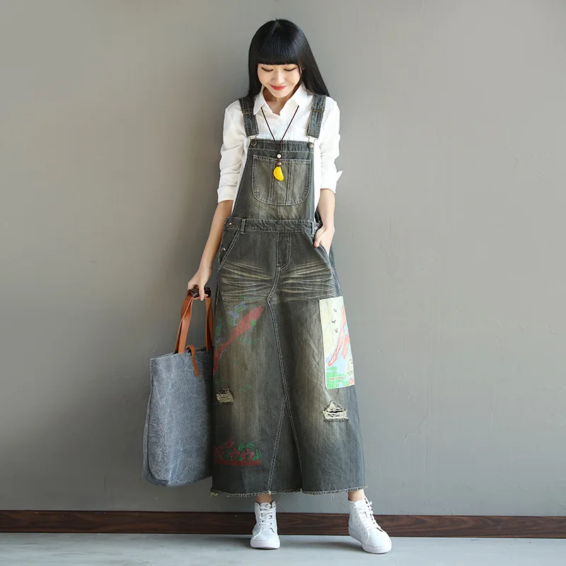 womens floral denim overalls