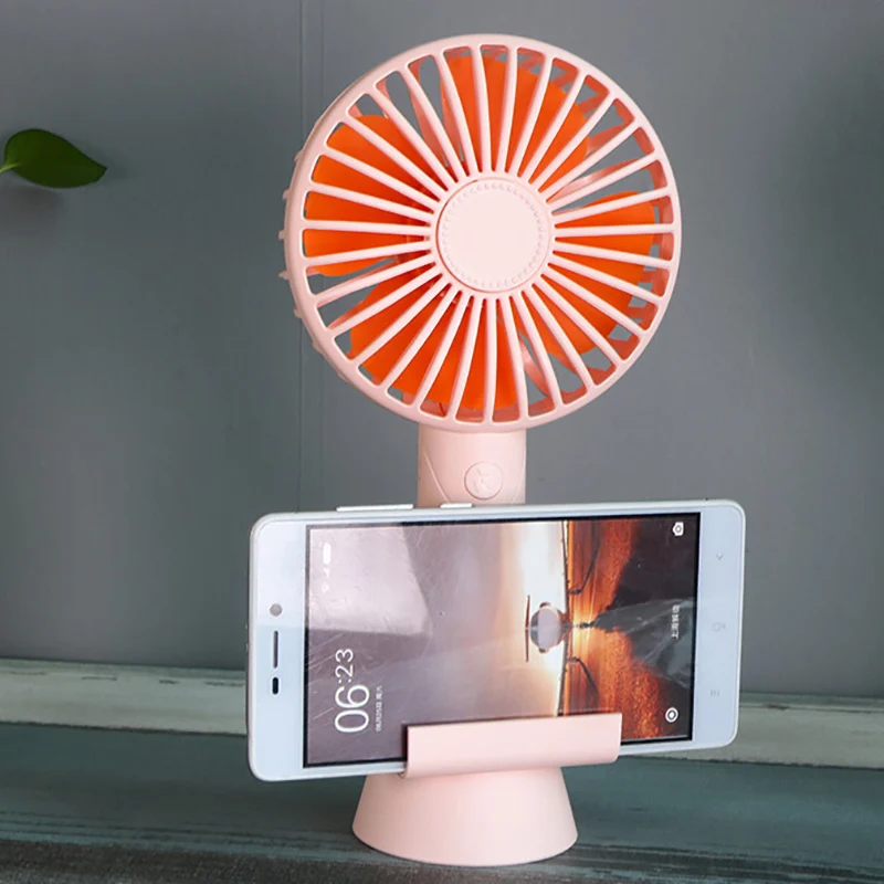

New Mini Rechargeable USB Portable Cactus Handheld Desk Fan with Holder Function