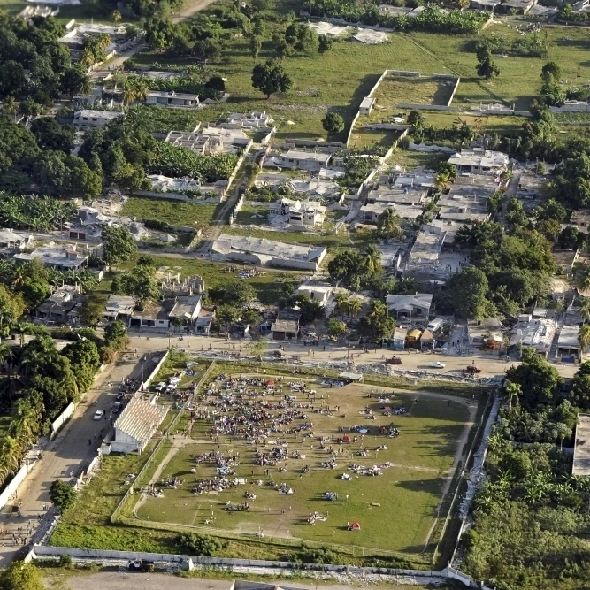 Aerial view of Port-au-Prince  Haiti Poster Print (17 x 11)