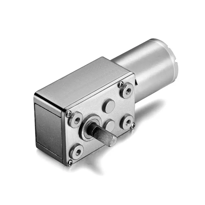 

12V 9RPM Electric Metal Reversible Worm Geared DC Motor 6mm D Shaped Shaft High Torque Turbine Worm Gear Box Reduction Motor