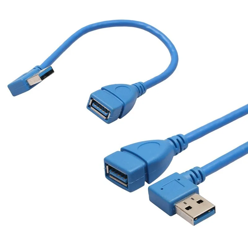 1 шт. USB 3,0 под прямым углом 90 градусов кабель-удлинитель адаптер «Папа-мама» шнур USB кабели, Лидер продаж