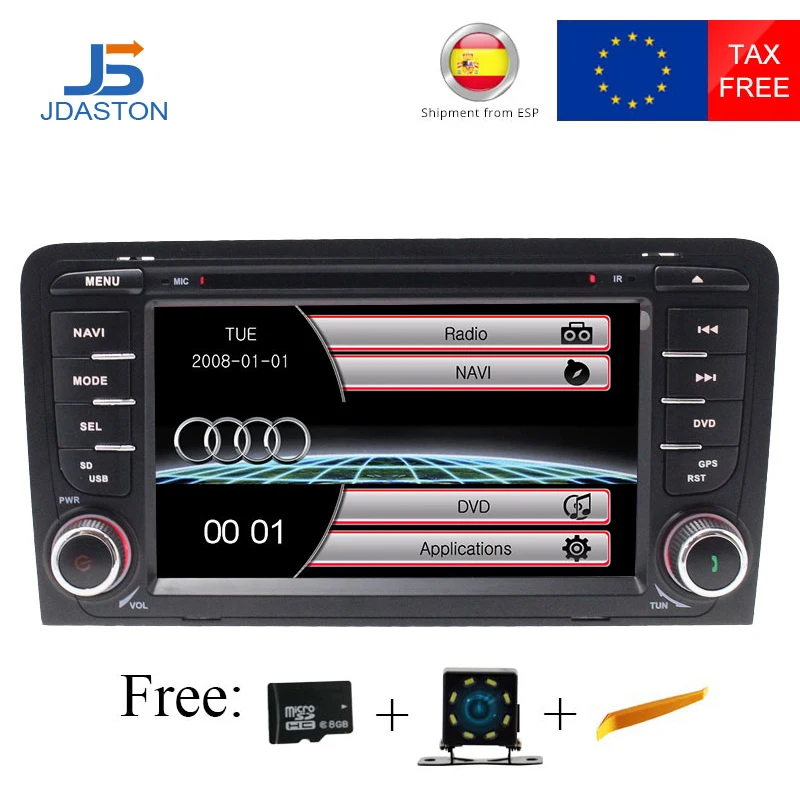 

JDASTON Car Multimedia Player For Audi A3 S3 2002-2011 2 Din Car Radio GPS Navigation Stereo Autoaudio Car DVD Player Canbus RDS