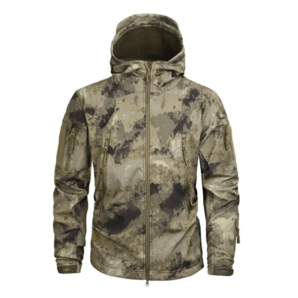 MEGE мужская куртка Winderbreaker, военная охотничья походная Толстовка для кемпинга, камуфляжная теплая спортивная куртка флисовая ткань - Цвет: AT