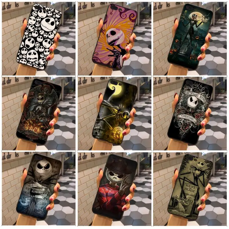 

MaiYaCa The Nightmare Before Christmas Jack Skellington Black soft Phone Case For iphone xs xr 7 7plus 8 8plus 6s 6plus 5 5s SE