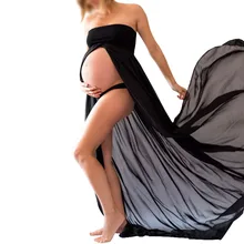 Chiffon Zwangerschap Jurk Fotografie Rekwisieten Moederschap Jurken Voor Fotoshoot Maxi Gown Jurken Voor Zwangere Vrouwen Kleding 2019