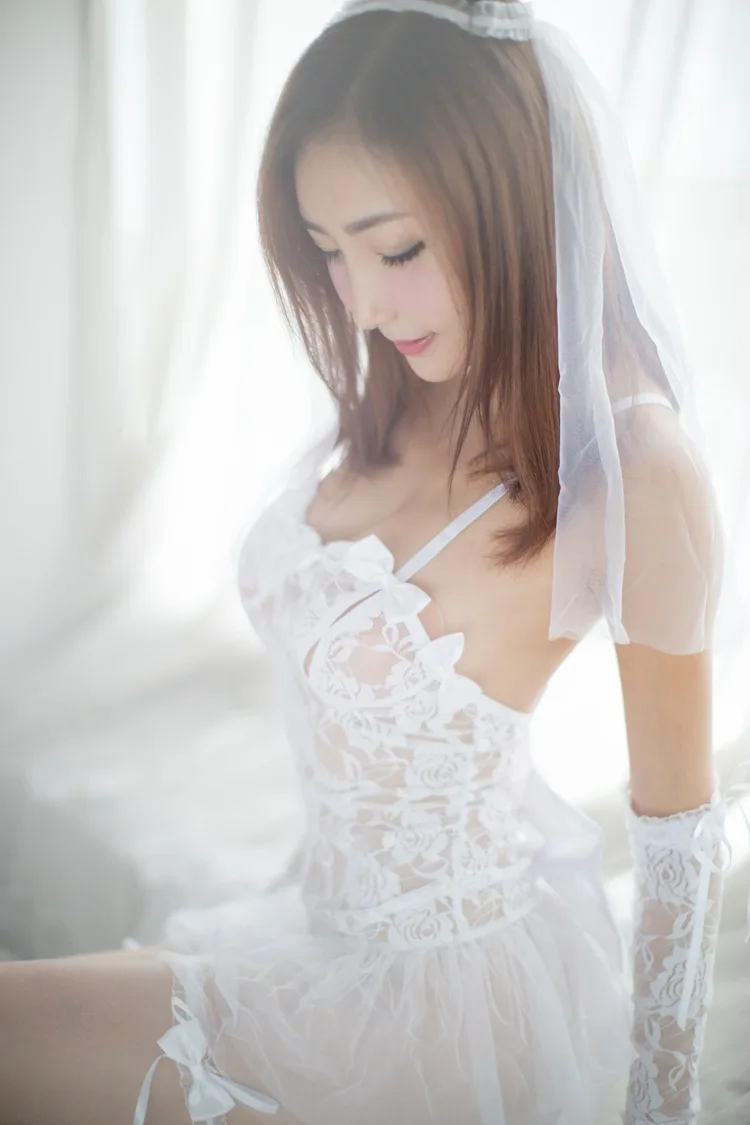 Белое свадебное платье свадебные прозрачные романтическая ночная рубашка Эротическая одежда сексуальный костюм selebritee сексуальное женское белье Горячая Кружево Babydoll