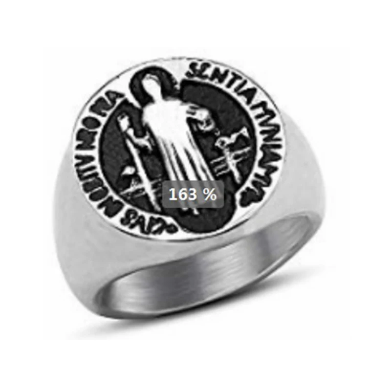 

2019 New High Quality Jewelry Titanium Stainless Steel Christ Jesus Piece Cross Rings Jesus Bible Finger ring for men male