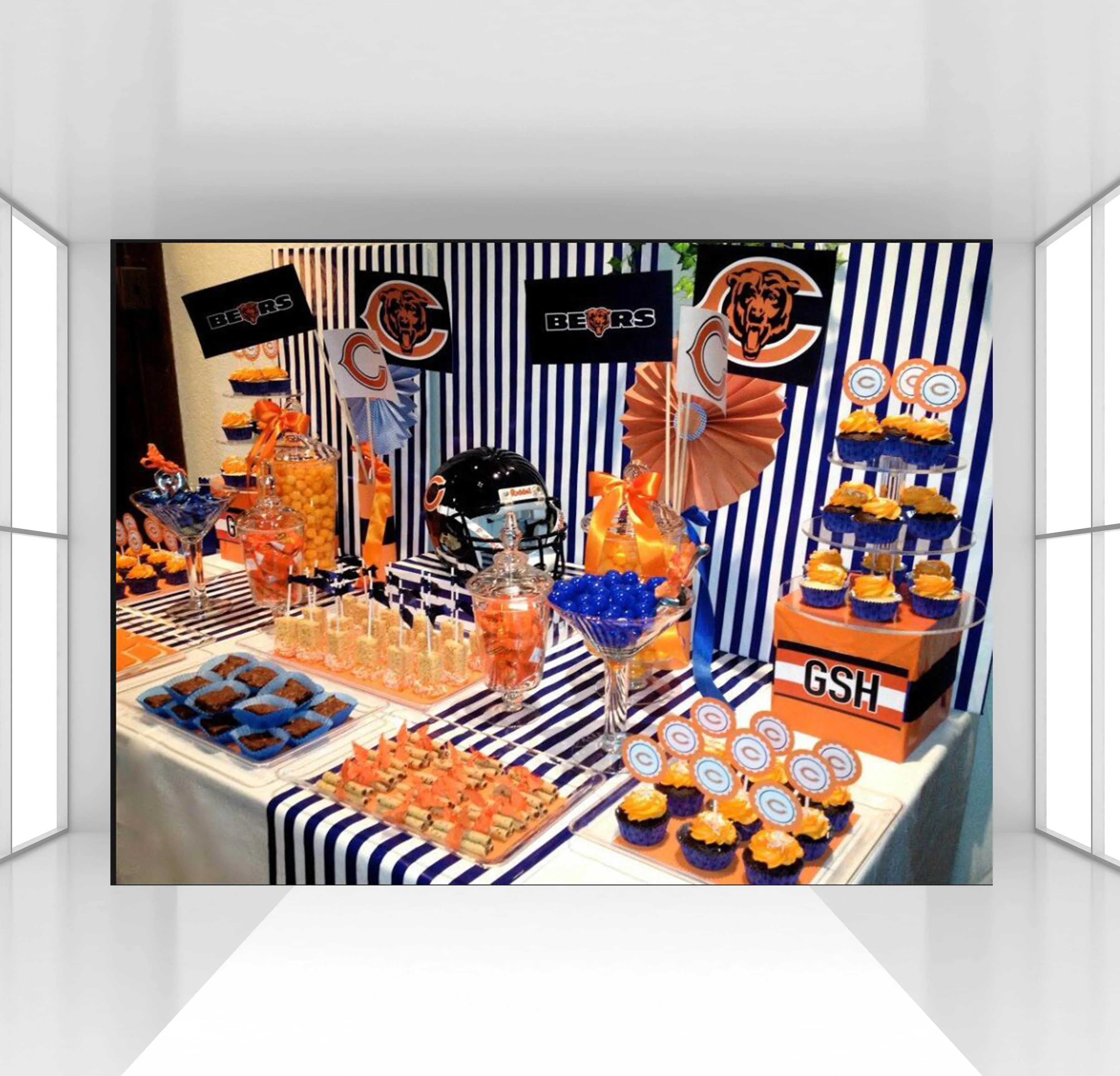 

HUAYI Custom black striped Backdrop Adults Party Banner Background photocall newborns kids birthday party baby shower backdrop