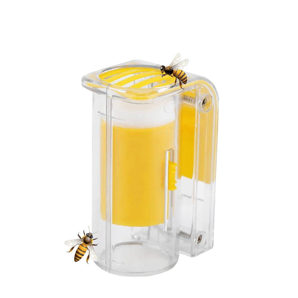 

1PCS Queen Marking Catcher Plastic One Handed Marker Bottle Plunger Plush Beekeeper Tool Garden Bee King Tools Bees beekeeping