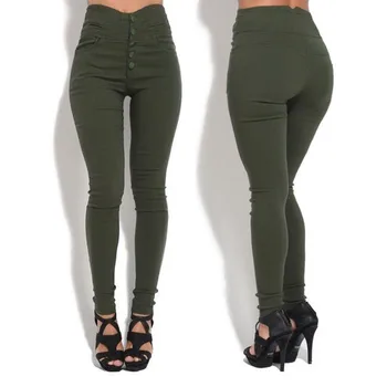 

Fashion Women High Waist Pencil Pants Elegant Bandage Stretch Trousers Slim bodycon pantalon femme Ladies Streetwear plus size