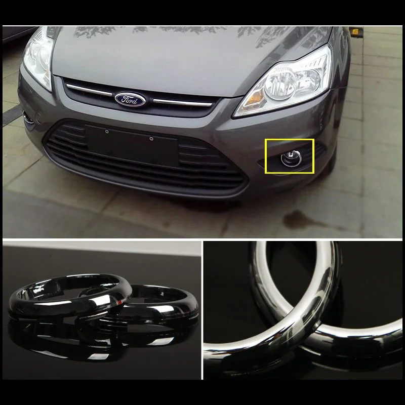 

car-styling ABS chrome front rear fog lamps cover trim For Ford Focus 2 MK2 2004 2005 2006 2007 2008 2009 2010 2011 car styling