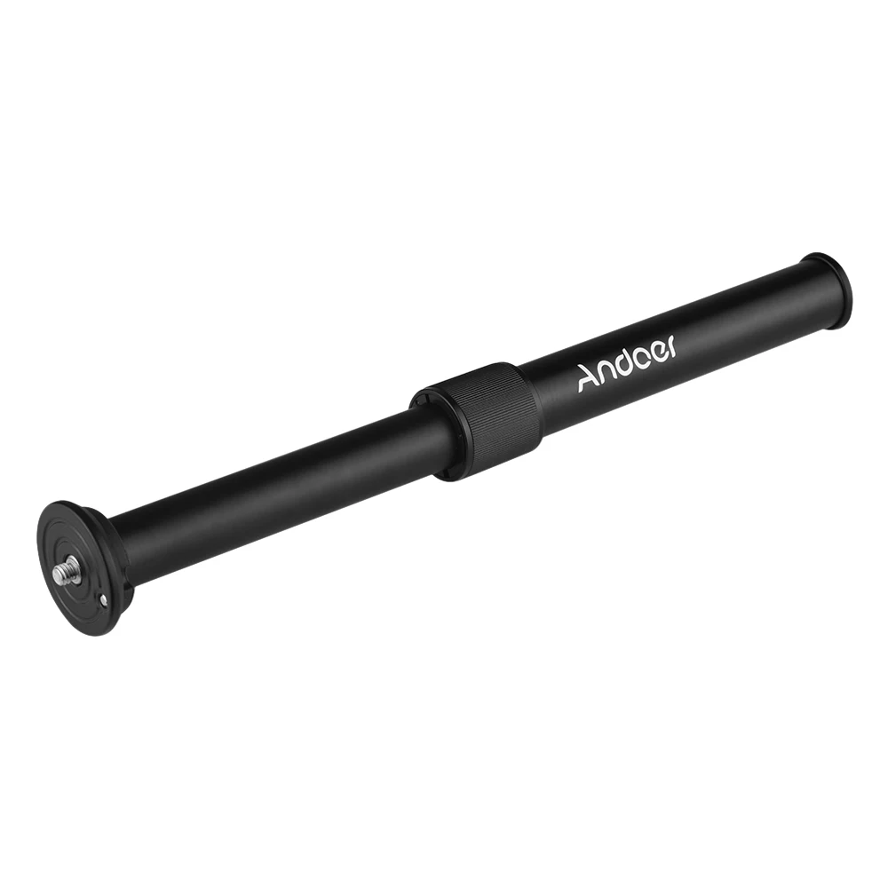 2-Section Center Column 19-30cm Adjustable Aluminum Alloy Tripod Center Column Shaft Extension Tube 3/8 Thread
