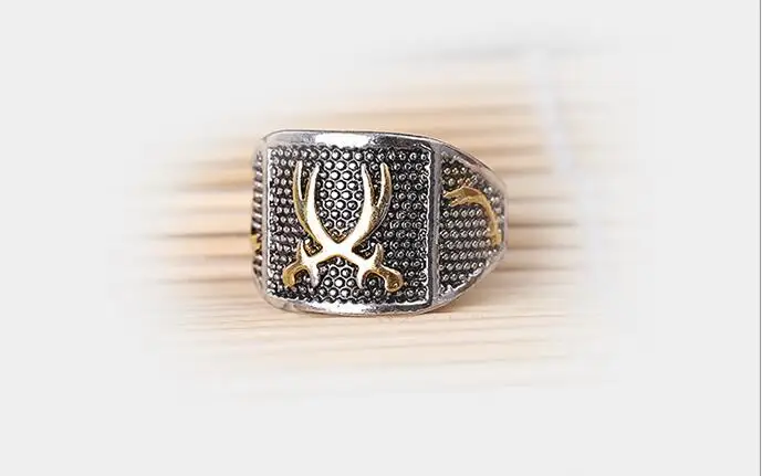

Antique Silver Alloy Muslim Allah Imam Ali Zulfiqar Ring For Men Women Islam Arab Middle Eastern Religious Jewelry