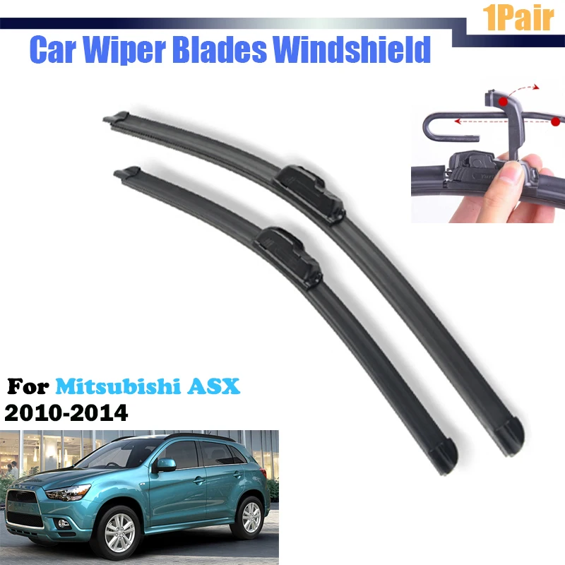 1Pair Vehicle Soft Rubber Windshield Bracketless Car Window Wiper
