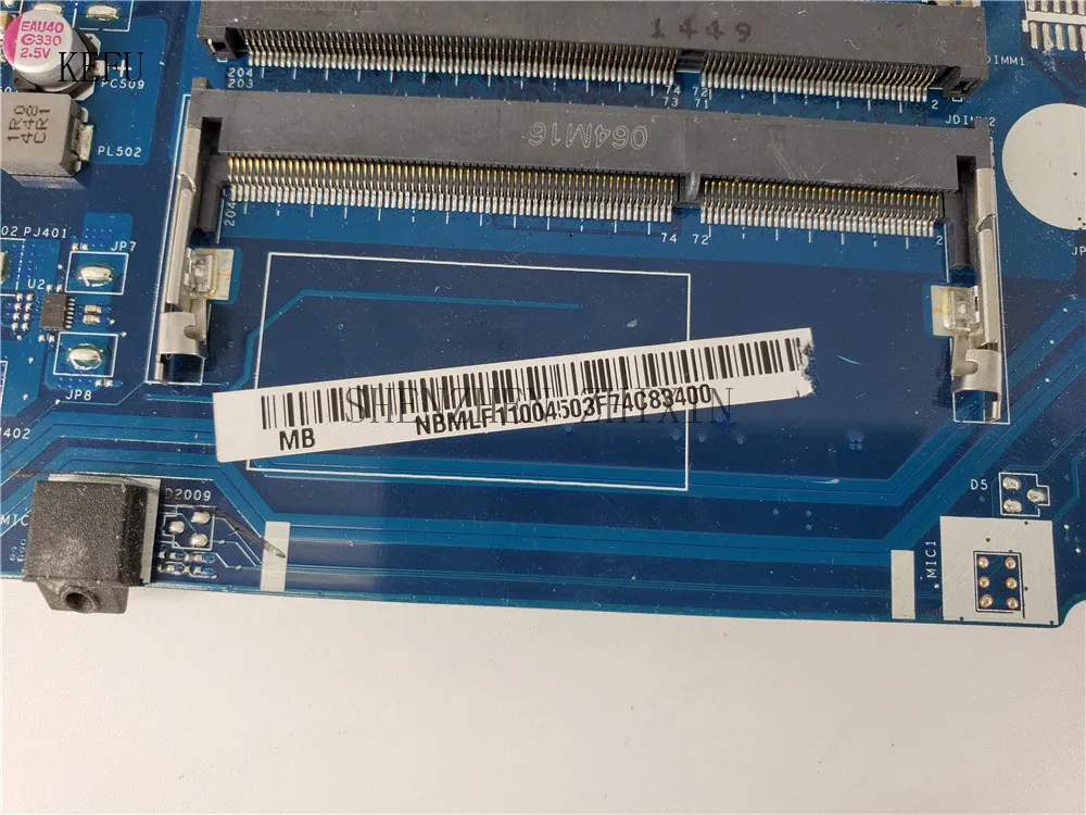 Материнская плата для ноутбука ACER aspire E5 521 CPU Z5WAE A6 6310U NBMLF11004 протестированная