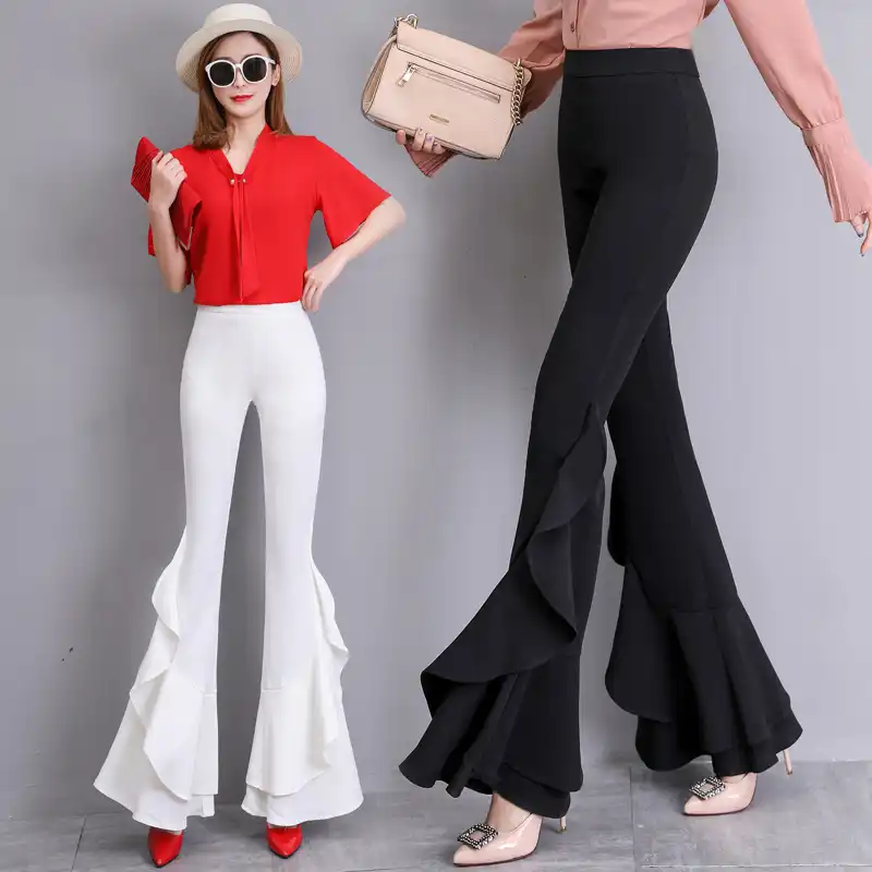 tight pants with flare leg