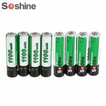 

8pcs Soshine 1.2V AAA 1100mAh Ni-Mh Rechargeable Battery with 1000 Cycle + Portable Battery Box