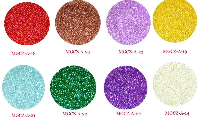 

3D Multi Color Caviar Manicure Pedicure Micro Tiny Nail Art Sticker Beads translucent 8Colors choice 10grams jar