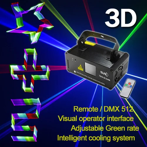 Пульт SUNY DMX 3D эффект 400mW лазерное шоу rgb светильник ing звуковой сканер фонарь светодиодный для вечеринки проектор фантастический полноцветный Рождественский