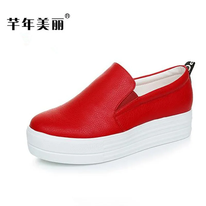 

Spring new flat shoes casual size 41 42 Women shoes Small code 32 33 Platform shoes Female thick bottom Loafers obuv