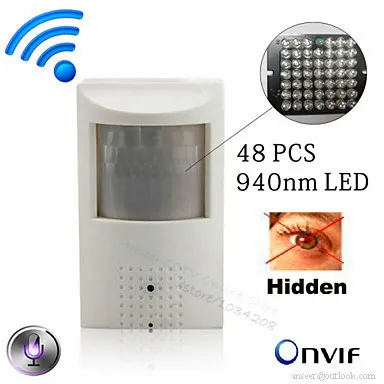 Wifi слот карты Micro SD 720P 960P 1080P PIR стиль Onvif проводная и беспроводная ip-камера с невидимой 940nm ИК светодиодный Встроенный аудио