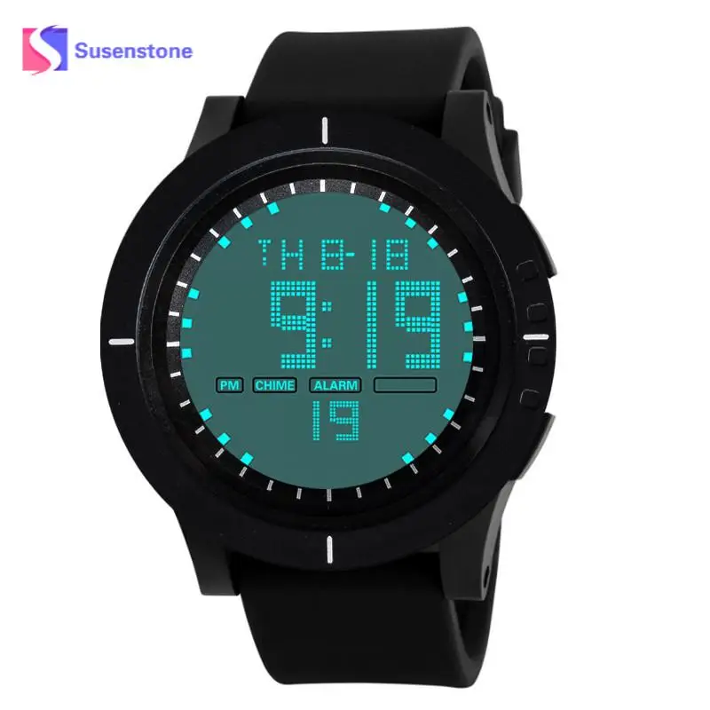 

Fashion Brand Men Sports Military Stainless Steel Digital LED Date Sport Quartz Wrist Watch Relogio Masculino Male Clock Hours