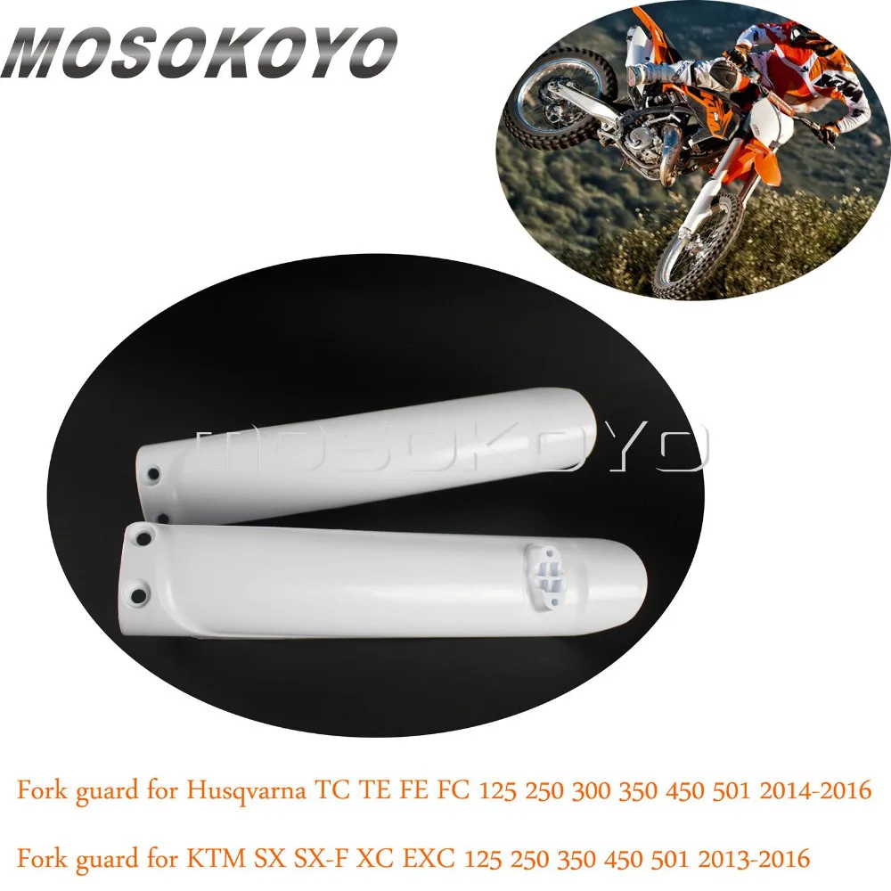 

For KTM 150 250 300 350 450 SX SX-F XC XC-W EXC Motocross Dirt Bike MX White Fork Guard Fork Protector for Husqvarna 2013-2016