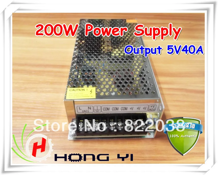 

Free shipping 200W Power Supply for LED Display (Output 5V40A), Input 220V LED module display
