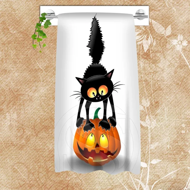 h p375 custom big size 140cmx70cm cotton bath cat and halloween25 shower towel - Halloween Bath Towels h p375 custom big size 140cmx70cm cotton bath cat and halloween25 shower towel - Halloween Bath Towels