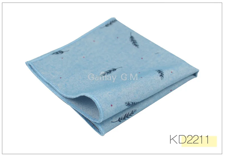 Men square handkerchief bird feather printing casual suit pocket towel suit accessories on behalf of a spot