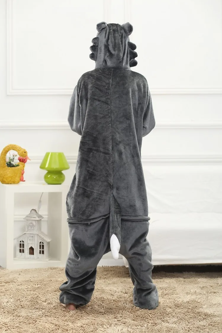 Kigurumi Halloween Animal Wolf Onesie Pajama Set Adult Pyjamas Sleepsuit Sleepwear Unisex Gray Cosplay Costumes Men women Hooded AliExpress