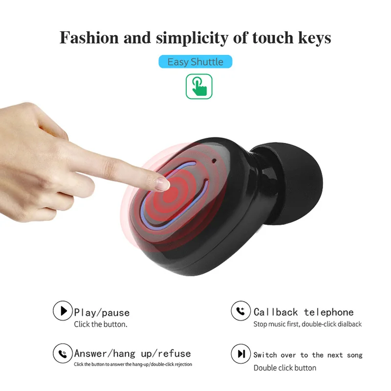 TWS наушники Ti8s Bluetooth вкладыши беспроводные BT 5 0 стереонаушники с микрофоном для