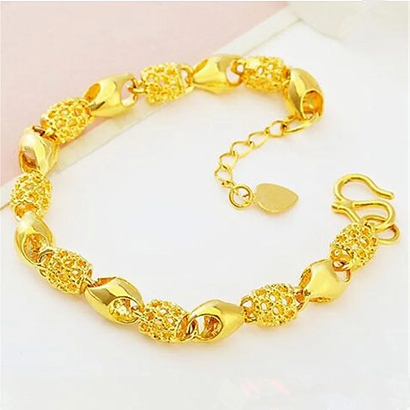808 магазин Модный 18K золотой браслет для женщин дизайн Шарм Свадебный подарок ювелирные изделия аксессуары